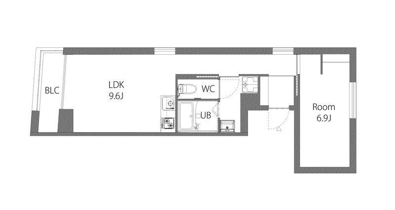 N S ONE大森町(1LDK/2階)の間取り写真