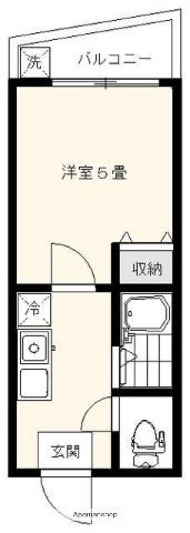 メゾン大森北3(1K/1階)の間取り写真