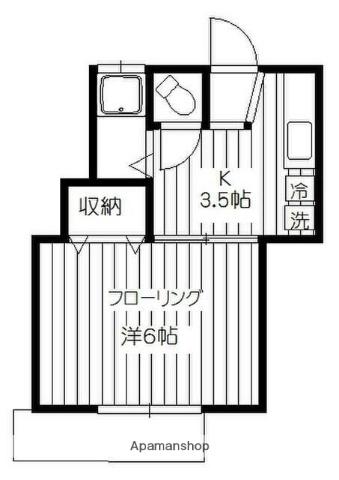 フレンドリー大森(1K/1階)の間取り写真