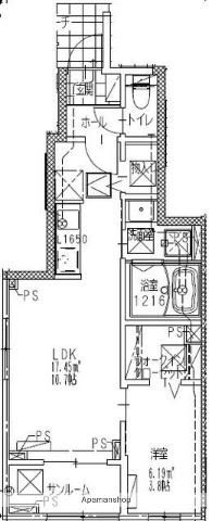 CASAN(1LDK/1階)の間取り写真