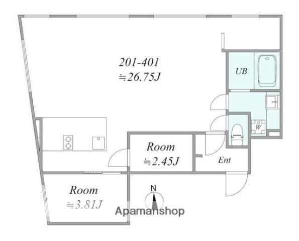 TRIAS119(2LDK/3階)の間取り写真