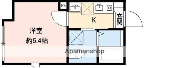 ホワイトパレット品川二葉Ⅱ(ワンルーム/3階)の間取り写真