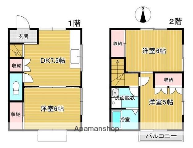 カームハウス(3DK)の間取り写真