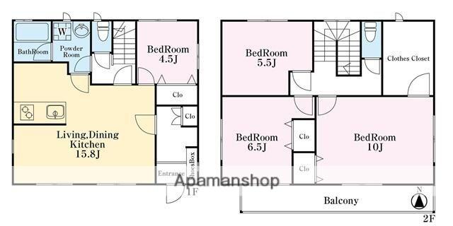 京浜急行電鉄空港線 糀谷駅 徒歩4分 2階建 築9年(4LDK)の間取り写真