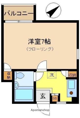 リバーサイドWAKO(1K/3階)の間取り写真