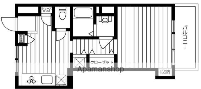 北千束3丁目(1K/2階)の間取り写真