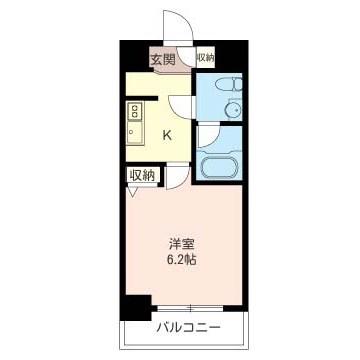 LASANTE品川シーサイドⅠ(1K/2階)の間取り写真