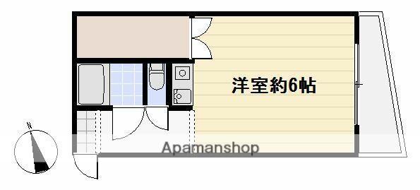 ビバリーヒルズ馬込(ワンルーム/3階)の間取り写真