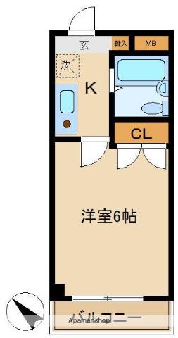 第77シンエイビル(1K/3階)の間取り写真