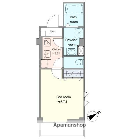 LITERA GROVE(1K/1階)の間取り写真