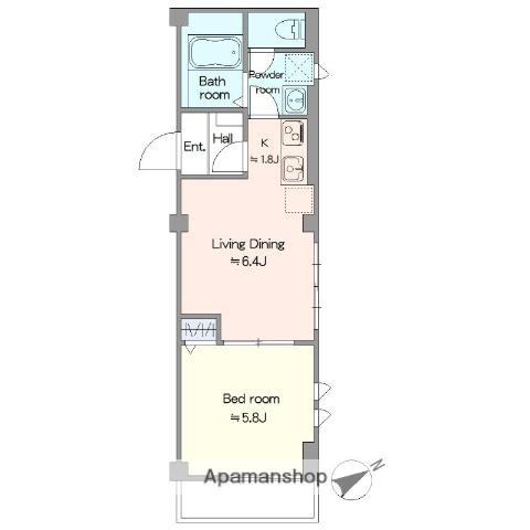 LITERA GROVE(1LDK/2階)の間取り写真