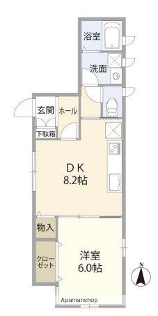 京浜急行電鉄本線 新馬場駅 徒歩9分 3階建 築4年(1DK)の間取り写真