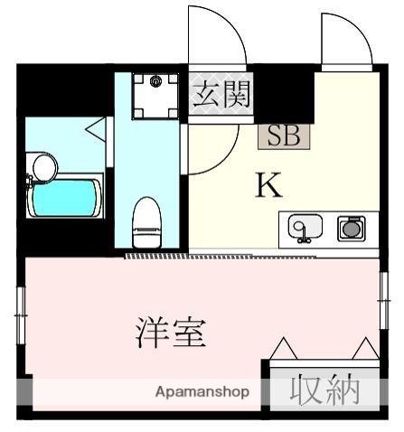 住むネット不動前(1K/1階)の間取り写真