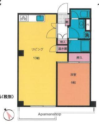 ライオンズマンション大森第2(1LDK/6階)の間取り写真
