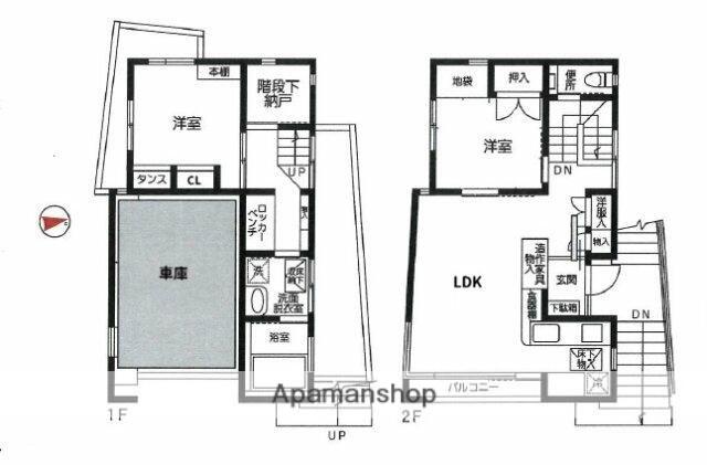 CASA MK(2LDK/2階)の間取り写真