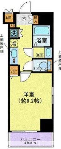 メイクスデザイン田端(1K/4階)の間取り写真