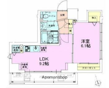 駒込レジデンス壱番館(1LDK/8階)の間取り写真