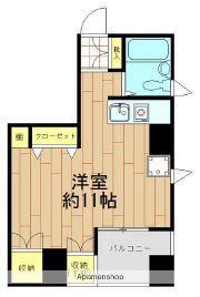 K2ビル(ワンルーム/8階)の間取り写真