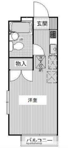 ベルシオン千駄木(ワンルーム/1階)の間取り写真