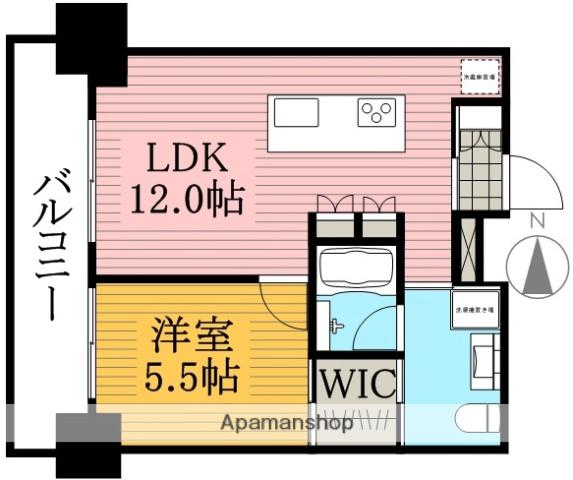 レジディア文京湯島3(1LDK/11階)の間取り写真