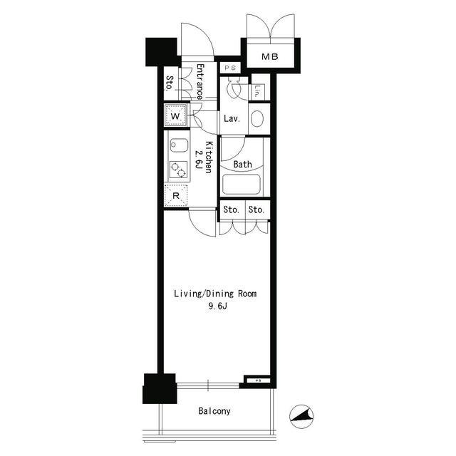 パークアクシス文京ステージ(1K/8階)の間取り写真