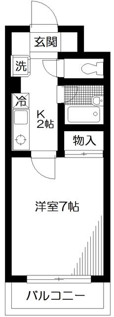 第2押本ビル(1K/2階)の間取り写真