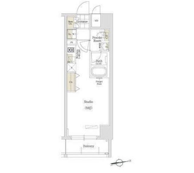 アーバネックス秋葉原イーストⅡ(1K/8階)の間取り写真