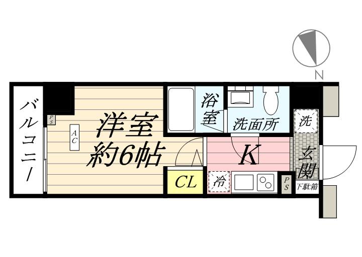 メインステージ北千住Ⅲ(1K/12階)の間取り写真