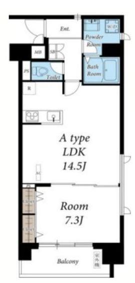 リブリ・グラン関口(1LDK/2階)の間取り写真