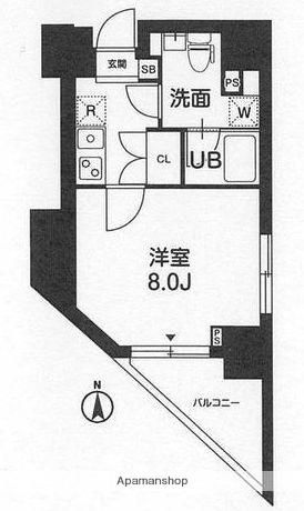 セントラル王子(1K/6階)の間取り写真