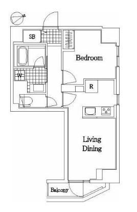 ザ・レジデンス・オブ・トーキョーC18(1LDK/9階)の間取り写真