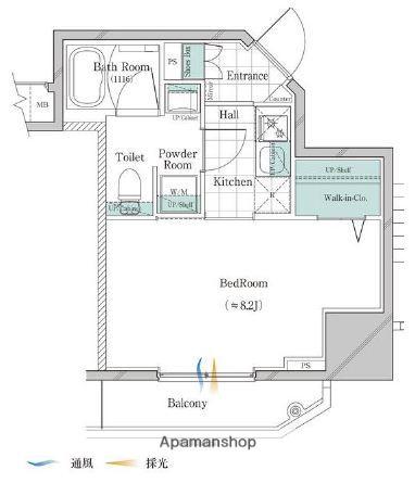 ガリシア大塚サウス(1K/13階)の間取り写真