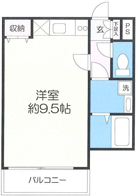 セントパレス西片(ワンルーム/2階)の間取り写真