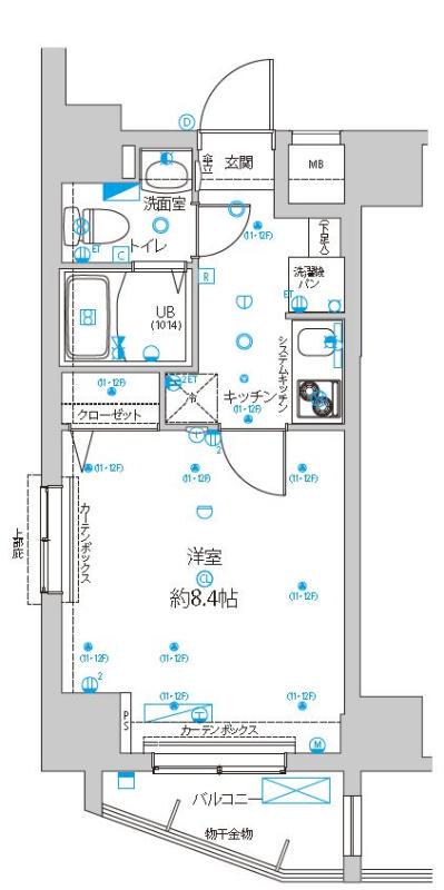 グランドパーク親水公園(1K/5階)の間取り写真