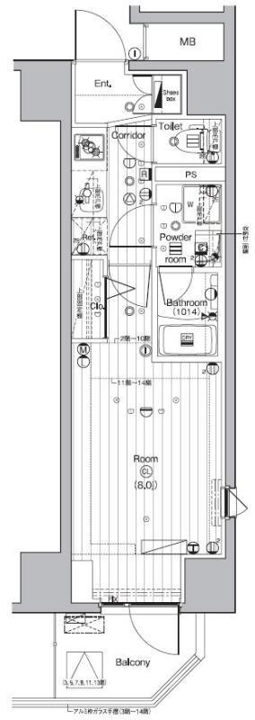 PREMIUM CUBE 池袋要町 3階階 間取り