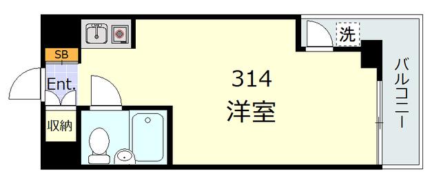 パレドール文京メトロプラザ I(ワンルーム/3階)の間取り写真
