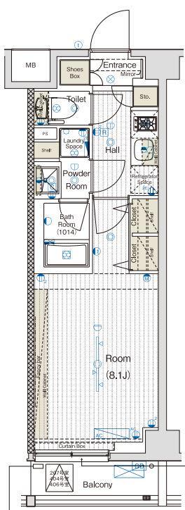 ブライズ練馬ノース(1K/3階)の間取り写真