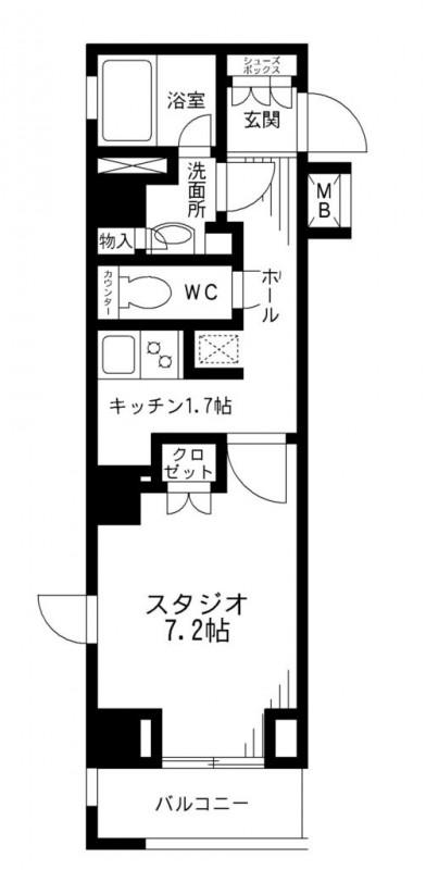 レジディア九段下(1K/8階)の間取り写真