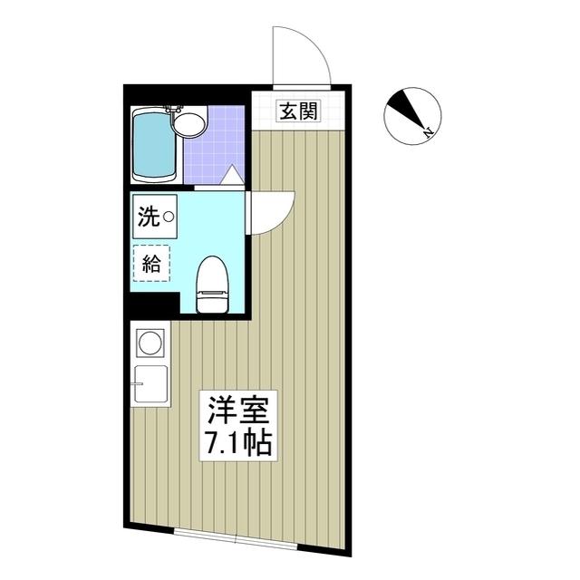 COCOFLAT TABATA Ⅰ(ワンルーム/3階)の間取り写真