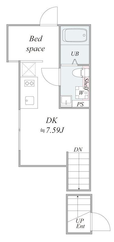 GRANDE MAISON SUGAMO(1DK/2階)の間取り写真