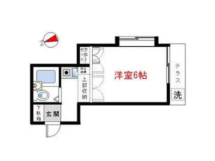 メゾンリケイ(ワンルーム/1階)の間取り写真