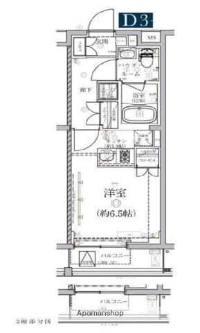 ベルシード板橋本町プレミア(1K/3階)の間取り写真