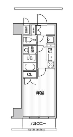 ALPHA PRIME高島平(1K/6階)の間取り写真