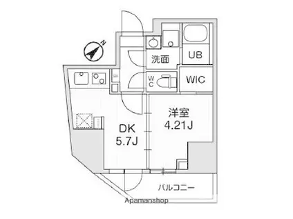 ARKMARK巣鴨STA(1DK/7階)の間取り写真