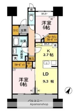 ロイヤルパークスシーサー南千住 9階階 間取り