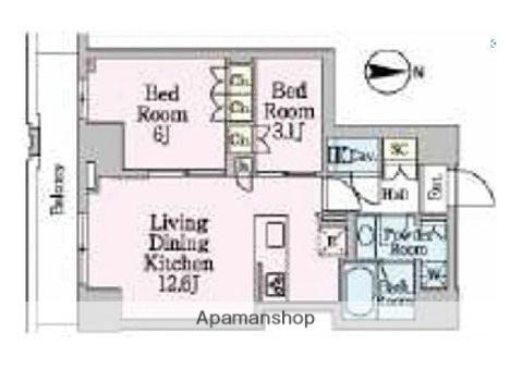 クレストコート目白新坂レジデンス(2LDK/5階)の間取り写真