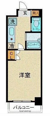 スカイコート新大塚(1K/6階)の間取り写真