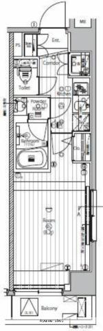 プレミアムキューブG上野(1K/6階)の間取り写真