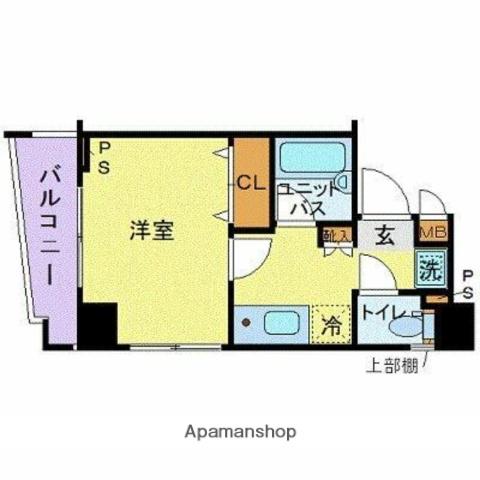 サイレントフォレスト池袋(1K/2階)の間取り写真