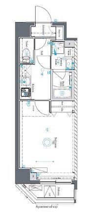 ユリカロゼAZ西台(1K/4階)の間取り写真